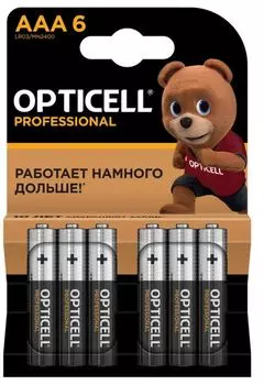 Батарейка OPTICELL 5052004 алкалиновый AAA/LR03 (блист. 6шт) Professional Opticell