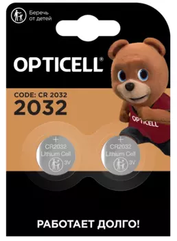 Батарейка OPTICELL 5060002 литиевый CR2032 (блист. 2шт) Specialty Opticell