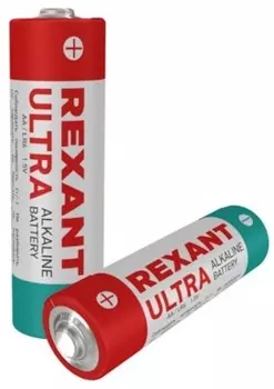 Батарейка Rexant 39-1025 алкалиновая ультра AA/LR6 пальчиковая 1,5В блистер 2 шт.