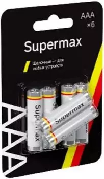 Батарейка Supermax SUPLR03BL6 LR03 6*BL