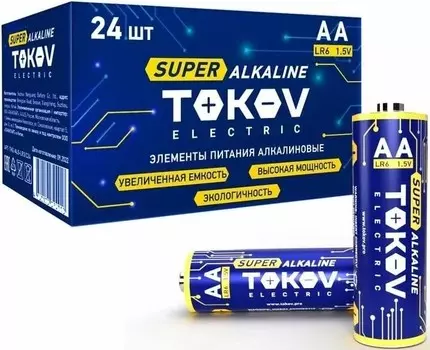 Батарейка TOKOV ELECTRIC TKE-ALS-LR6/C24 LR6/AA (уп.24шт)