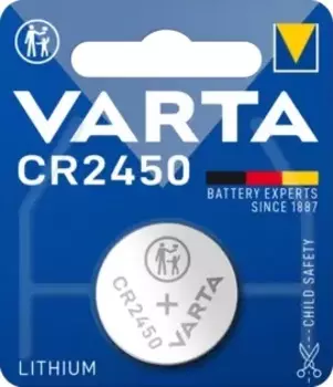Батарейка Varta ELECTRONICS CR2450 06450101401 BL1 Lithium 3V (6450) (1/10/100)