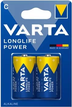 Батарейка Varta LONGLIFE LR14 C 04114101412 BL2 Alkaline 1.5V (4114) (2/20/200)