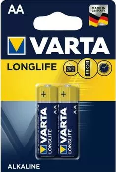 Батарейка Varta LONGLIFE LR6 AA 04106101412 BL2 Alkaline 1.5V (4106) (2/40/200)