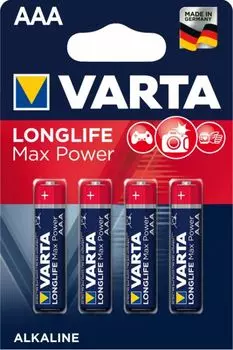 Батарейка Varta LONGLIFE MAX POWER (MAX TECH) LR03 AAA 04703101404 BL4 Alkaline 1.5V (4703) (4/40/200)