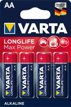 Батарейка Varta LONGLIFE MAX POWER (MAX TECH) LR6 AA 04706101404 BL4 Alkaline 1.5V (4706) (4/80/400)