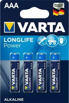 Батарейка Varta LONGLIFE POWER (HIGH ENERGY) LR03 AAA 04903121414 BL4 Alkaline 1.5V (4903) (4/40/200)