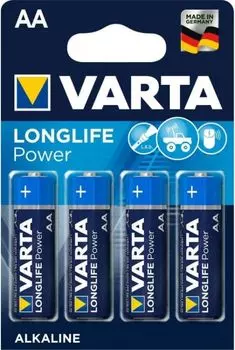 Батарейка Varta LONGLIFE POWER (HIGH ENERGY) LR6 AA BL4 Alkaline 1.5V (4906) (4/80/400)