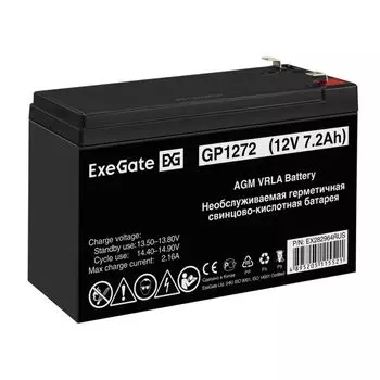 Батарея аккумуляторная Exegate GP1272 EX282964RUS (12V 7.2Ah 1227W, клеммы F2)