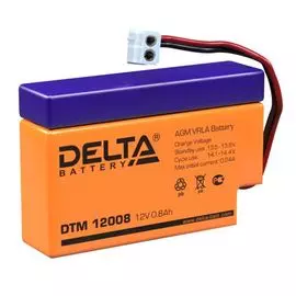 Батарея Delta DTM 12008 12В, 0.8Ач, 96/25/62