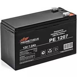 Батарея для ИБП PROMETHEUS ENERGY РЕ1207 PE 1207 12V, 7.2Ah, зажим 6,35 мм