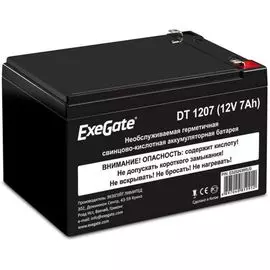 Батарея Exegate DT 1207 ES252436RUS 12В 7Ач, клеммы F1