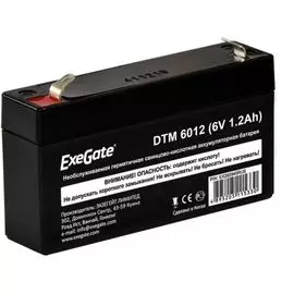 Батарея Exegate DTM 6012 EX282945RUS (6V 1.2Ah, клеммы F1)