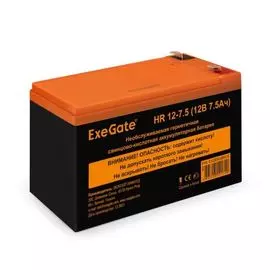 Батарея Exegate HR 12-7.5 EX285638RUS (12V 7.5Ah 1228W, клеммы F2)