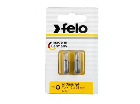 Бита Felo 02615036 Torx 15X25, серия Industrial, 2 шт в блистере