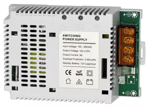 Блок бесперебойного питания Smartec ST-PS103BNS-WT встраиваемый 12 VDC/ 3 A; 220 VAC; пластиковый корпус, белый