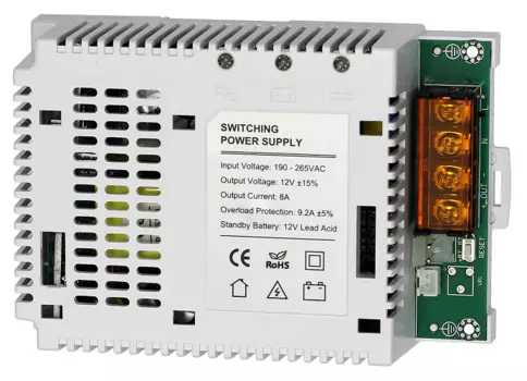 Блок бесперебойного питания Smartec ST-PS108BNS-WT встраиваемый 12 VDC/ 8 A; 220 VAC; пластиковый корпус, белый