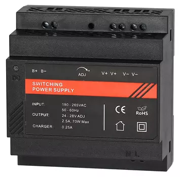 Блок бесперебойного питания Smartec ST-PS203BDL-BK 24 VDC/ 2,5 A, крепление на DIN-рейку, черный