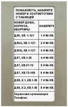 Блок индикации VIZIT БВД-432NP для домофона используется в комплекте с блоком вызова БВД-431х, -432х