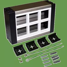 Блок Lanmaster LAN-WA-WBK2-F45/6 настенный, сдвоенный, на 6 модулей Mosaic 45x45