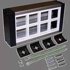 Блок Lanmaster LAN-WA-WBK2-F45/8 настенный, сдвоенный, на 8 модулей Mosaic 45x45