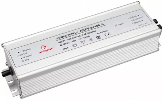 Блок питания Arlight ARPV-24400-A 026456(1) 24V, 16.7A, 400W, IP67, металл