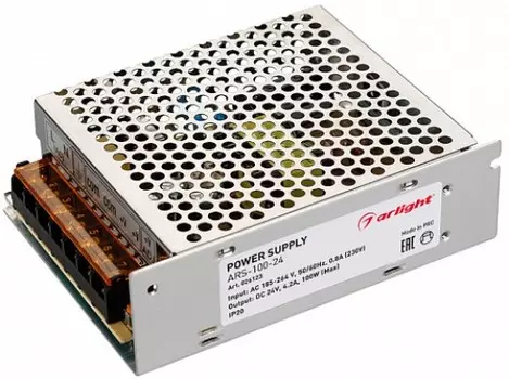 Блок питания Arlight ARS-100-24 026123 24V, 4.2A, 100W, IP20, сетка