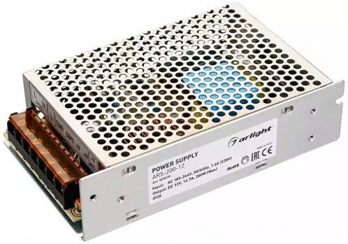 Блок питания Arlight ARS-200-12 023610 12V, 16.7A, 200W, IP20, сетка