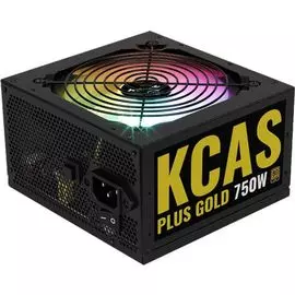 Блок питания ATX AeroCool KCAS PLUS GOLD 750W 4710562759211 750W, APFC, Fan ARGB 12cm, 80+ Gold