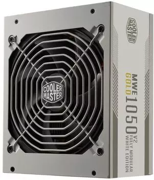 Блок питания ATX Cooler Master MWE Gold 1050 - V2 ATX 3.0 White Version 1050W, Active PFC, 80 PLUS G