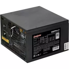 Блок питания ATX Exegate 550PPH-LT EX282042RUS-OEM 550W, APFC, 120mm fan, 80Plus Standart