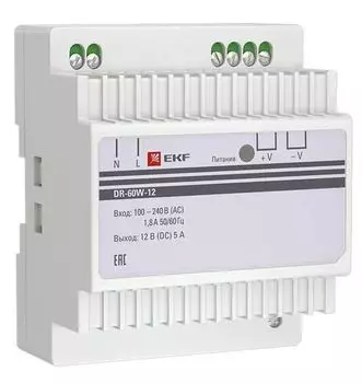 Блок питания EKF dr-60w-12 12В
