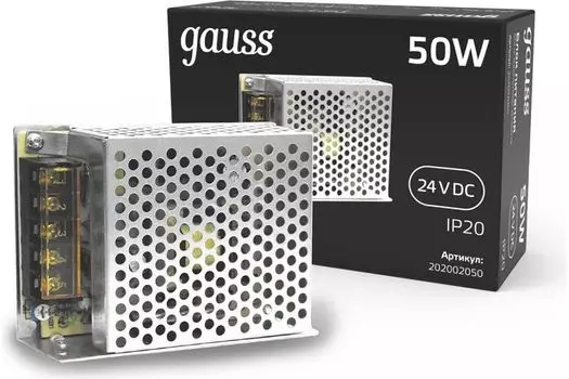 Блок питания Gauss 202002050 встраив. для лен.светод. черный