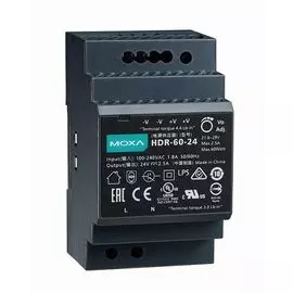 Блок питания MOXA HDR-60-24 60WUltra Slim Step Shape Din-Rail Power Supply 24 VDC 2.5A 85-264VAC 120-370VDC