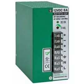 Блок питания NSGate AD1072-12F выход 72W, 12V 6A, на DIN-рейку, стену