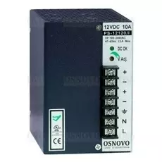 Блок питания OSNOVO PS-12120/I промышленный. DC12V, 10A (120W). Диапазон входных напряжений: AC100-2