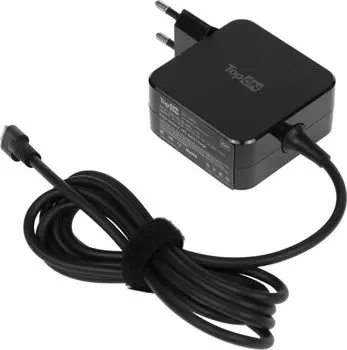 Блок питания TopOn TOP-LE45Q для ноутбука Lenovo 45W кабель Type-C, PD, QC 3.0, в розетку, кабель 180 см, черный