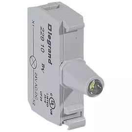 Блок подсветки Legrand 023064 Osmoz - для индикаторных кнопок и диффузоров, для комплектации, с пружинными клеммами, 24В~/=, жёлтый
