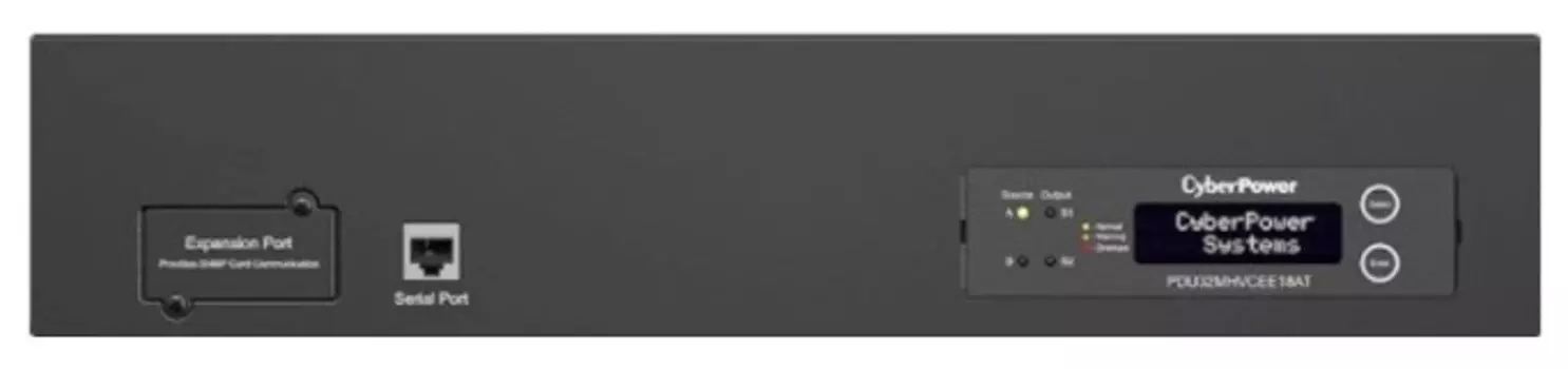 Блок распределения питания CyberPower PDU32MHVCEE18AT ATS 2U type, 32Amp, plug IEC 309 32A, (16) IEC 320 C13 (2) IEC 320 C19