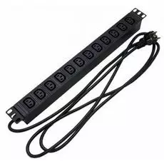 Блок розеток 19", 12 розеток Hyperline SHE19-12IEC-2.5EU