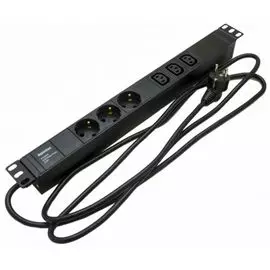 Блок розеток 19, 6 розеток Hyperline SHE19-3SH-3IEC-2.5EU