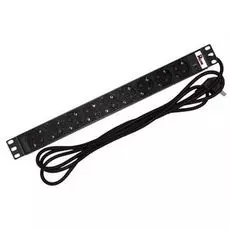 Блок розеток 19, 9 розеток ЦМО R-16-9S-I-440-1.8 Rem-16 с инд., 9 Schuko, 16A, алюм., шнур 1,8 м.