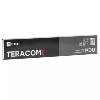 Блок розеток 19", 9 розеток EKF TRP-HPD-PL-16A-9SH-2MSH PDU TERACOM PRO 1U 16А/250В Schuko шнур 2 м 3x1,5 мм2 вилка Schuko корпус пластик черный