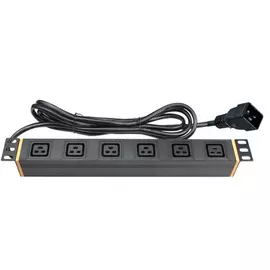 Блок розеток 19", 6 розеток DKC R519C146 16A Вых:6 ХC19, Вх. разъём C20х2м, "RAM telecom"