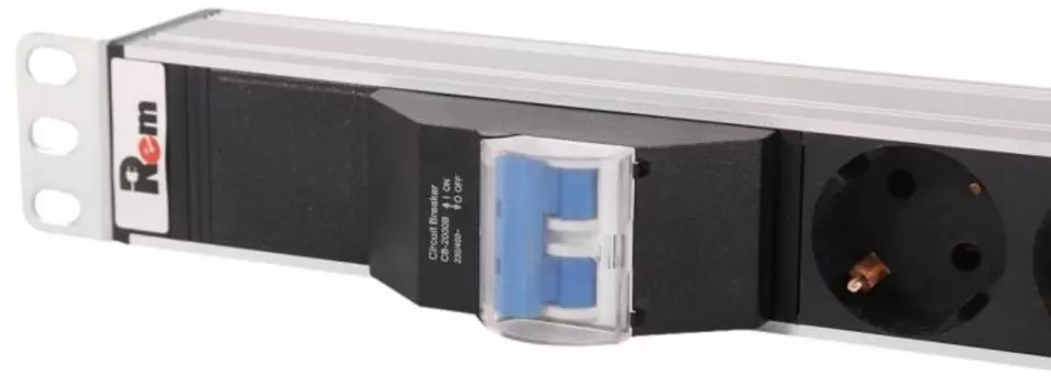 Блок розеток ЦМО R-32-20C13-10C19-A-I-1420-K вертикальный, Rem-32 без шнура с авт., инд., 20*IEC 60320 C13, 10*IEC 60320 C19, 32 А, алюм., 33-38U, кол