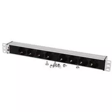 Блок розеток ЦМО R-32-8S-I-440-K Rem-32 с инд., 8 Schuko, 32 A, алюм., 19", колодка