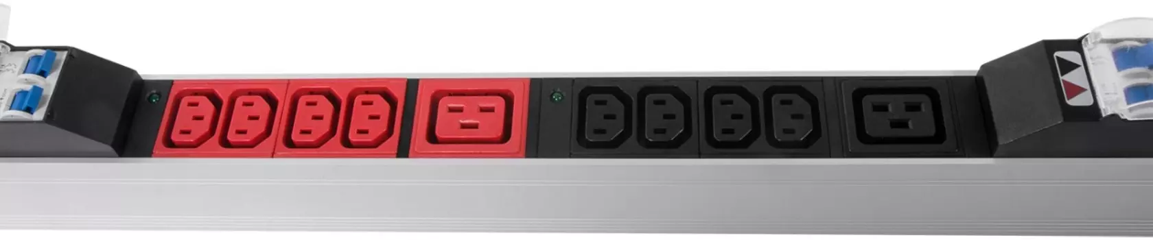 Блок розеток ЦМО R-3x32-24C13-6C19-A-I-1420-3-3PN вертикальный, Rem-3x32, 3 фазы 32A, 6 авт, инд, 24*C13, 6*C19, 1420 мм, вх IEC 309, шнур 3 м