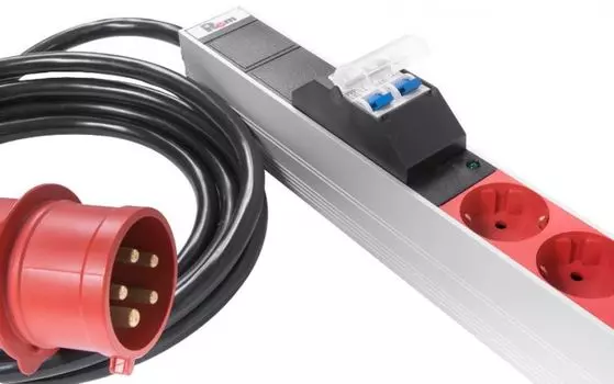 Блок розеток ЦМО R-MC8-3x16-18S-MI-1420-3-3PN вертикальный, мониторинг, измерение, 3 фазы 16А, 18S,