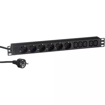 Блок розеток Exegate ServerPro PDU-19H011 Al-5C136S-EU2.5CU EX280869RUS (19", 1U, Алюминий, 5 IEC 32
