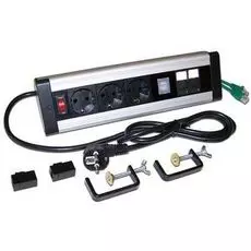 Блок розеток Lanmaster LAN-WA-DC/3G+2UC+2C6 3 эл. модуля, 2 USB модуля, 2 порта кат.6